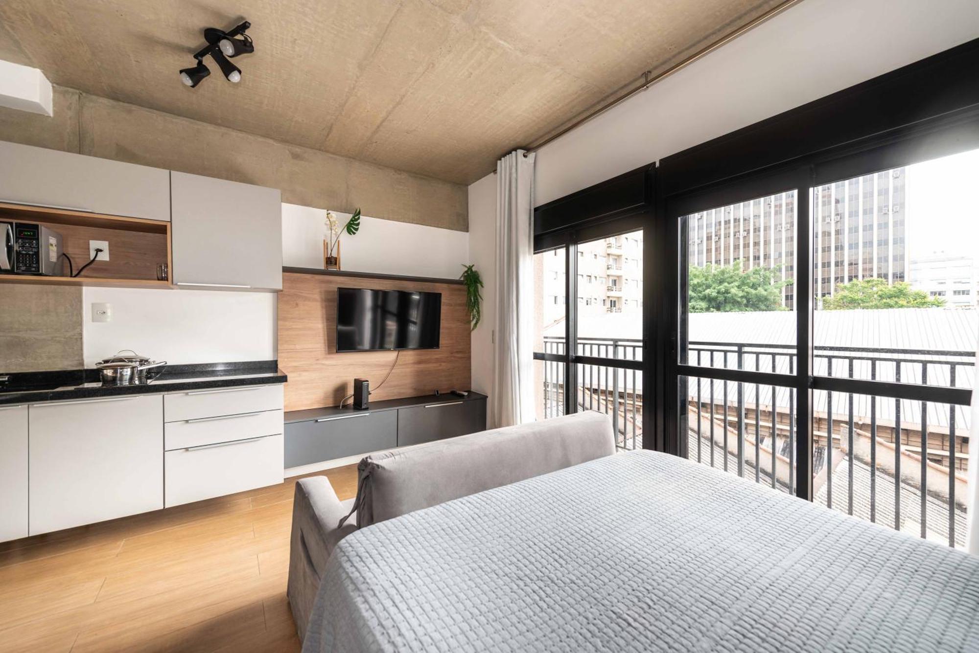 47 New Studio Next Paulista Av, Fast Wifi And Balcony Sao Paulo Bagian luar foto